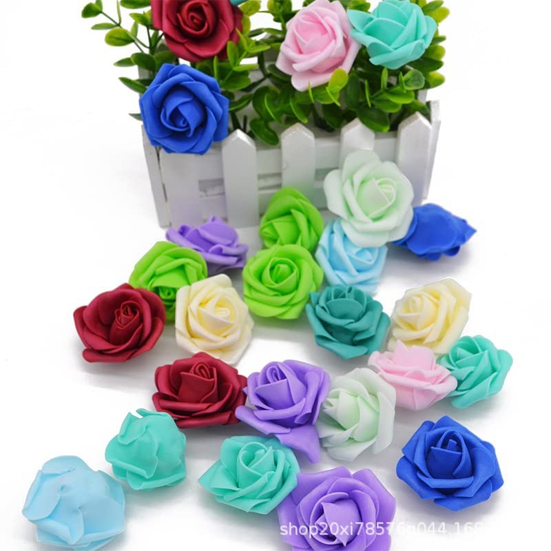 Lightingsky 300pcs 2 inch Real Touch Artificial Rose Head, DIY 3D Artificial Flowers for Wedding Bouquets, Room Decoration (White) - Image 3
